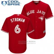 Camiseta Beisbol Hombre Toronto Blue Jays 6 Marcus Stroman Rojo 2017 Cool Base