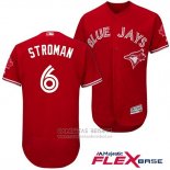 Camiseta Beisbol Hombre Toronto Blue Jays 6 Marcus Stroman Scarlet 2017 Flex Base