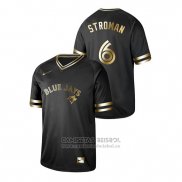 Camiseta Beisbol Hombre Toronto Blue Jays Marcus Stroman 2019 Golden Edition V Neck Negro