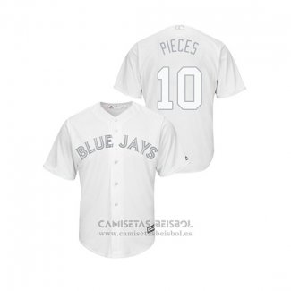Camiseta Beisbol Hombre Toronto Blue Jays Reese Mcguire 2019 Players Weekend Replica Blanco