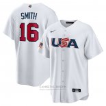 Camiseta Beisbol Hombre USA 2023 Will Smith Replica Blanco