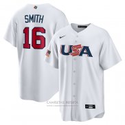 Camiseta Beisbol Hombre USA 2023 Will Smith Replica Blanco