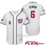 Camiseta Beisbol Hombre Washington Nationals 2017 Estrellas y Rayas Anthony Rendon Blanco Flex Base