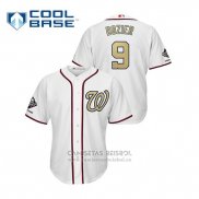 Camiseta Beisbol Hombre Washington Nationals Brian Dozier 2019 Gold Program Cool Base Blanco