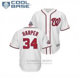 Camiseta Beisbol Hombre Washington Nationals Bryce Harper 2018 All Star Cool Base Blanco