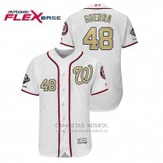 Camiseta Beisbol Hombre Washington Nationals Javy Guerra 2019 Gold Program Flex Base Blanco