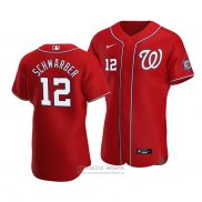 Camiseta Beisbol Hombre Washington Nationals Kyle Schwarber Autentico Alterno Rojo