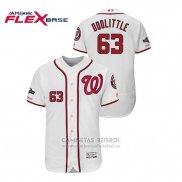 Camiseta Beisbol Hombre Washington Nationals Sean Doolittle 2019 Postemporada Flex Base Blanco