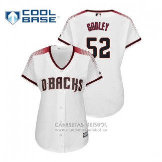 Camiseta Beisbol Mujer Arizona Diamondbacks Zack Godley Cool Base Primera Blanco