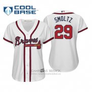 Camiseta Beisbol Mujer Atlanta Braves John Smoltz Cool Base Primera 2019 Blanco