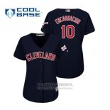Camiseta Beisbol Mujer Cleveland Indians Edwin Encarnacion 2019 All Star Patch Cool Base Azul