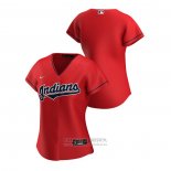 Camiseta Beisbol Mujer Cleveland Indians Replica 2020 Alterno Rojo
