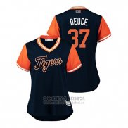 Camiseta Beisbol Mujer Detroit Tigers Jim Adduci 2018 LLWS Players Weekend Deuce Azul