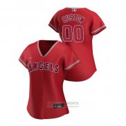 Camiseta Beisbol Mujer Los Angeles Angels Personalizada 2020 Replica Alterno Rojo