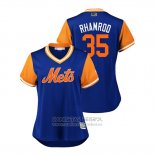 Camiseta Beisbol Mujer New York Mets Jacob Rhame 2018 LLWS Players Weekend Rhamrod Azul