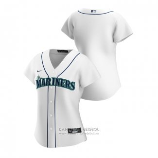 Camiseta Beisbol Mujer Seattle Mariners Replica 2020 Primera Blanco