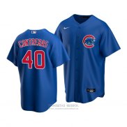 Camiseta Beisbol Nino Chicago Cubs Willson Contreras Replica Alterno 2020 Azul