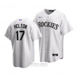 Camiseta Beisbol Nino Colorado Rockies Todd Helton Replica Primera 2020 Blanco
