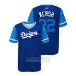 Camiseta Beisbol Nino Los Angeles Dodgers Clayton Kershaw 2018 LLWS Players Weekend Kersh Azul