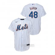 Camiseta Beisbol Nino New York Mets Jacob Degrom Replica Primera Blanco