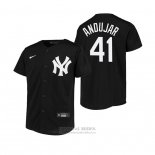 Camiseta Beisbol Nino New York Yankees Miguel Andujar Replica Negro