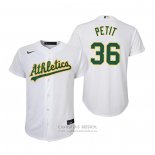 Camiseta Beisbol Nino Oakland Athletics Yusmeiro Petit Replica Primera Blanco