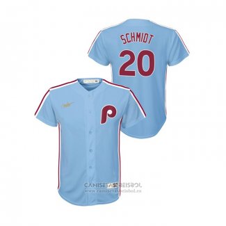 Camiseta Beisbol Nino Philadelphia Phillies Mike Schmidt Cooperstown Collection Road Azul