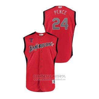 Camiseta Beisbol Nino Texas Rangers 2019 All Star Player American League Hunter Pence Rojo