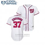 Camiseta Beisbol Nino Washington Nationals Stephen Strasburg Cool Base Primera Blanco