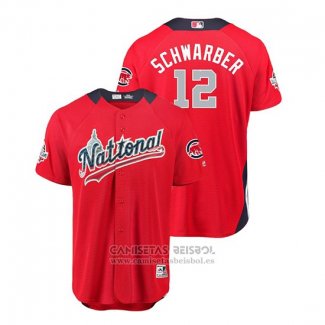 Camiseta Beisbol Hombre All Star Chicago Cubs Kyle Schwarber 2018 Home Run Derby National League Rojo