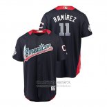 Camiseta Beisbol Hombre All Star Cleveland Indians Jose Ramirez 2018 Home Run Derby American League Azul