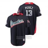 Camiseta Beisbol Hombre All Star Royals Salvador Perez 2018 Home Run Derby American League Azul