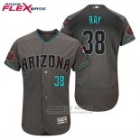 Camiseta Beisbol Hombre Arizona Diamondbacks 38 Robbie Ray Gris Verde Alterno Flex Base