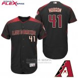 Camiseta Beisbol Hombre Arizona Diamondbacks 41 Daniel Hudson Negro Hispanic Heritage Flex Base