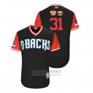 Camiseta Beisbol Hombre Arizona Diamondbacks Brad Boxberger 2018 LLWS Players Weekend Box Hamburger Negro