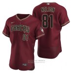 Camiseta Beisbol Hombre Arizona Diamondbacks Kyle Nelson Autentico Alterno Rojo Camiseta Beisbol Hombre Arizona Diamondbacks Kyle Nelson Autentico Alterno Rojo