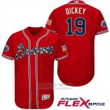 Camiseta Beisbol Hombre Atlanta Braves 19 R.A. Dickey Rojo 2017 All Star Flex Base
