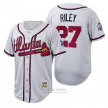 Camiseta Beisbol Hombre Atlanta Braves Austin Riley Cooperstown Collection Autentico Blanco