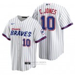 Camiseta Beisbol Hombre Atlanta Braves Chipper Jones Replica 2021 City Connect Blanco