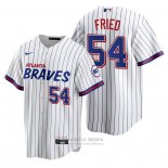 Camiseta Beisbol Hombre Atlanta Braves Max Fried Replica 2021 City Connect Blanco
