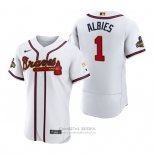 Camiseta Beisbol Hombre Atlanta Braves Ozzie Albies 2022 Gold Program Autentico Blanco