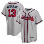 Camiseta Beisbol Hombre Atlanta Braves Ronald Acuna Jr. Golden Edition Autentico Blanco