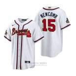 Camiseta Beisbol Hombre Atlanta Braves Sean Newcomb 2022 Gold Program Replica Blanco