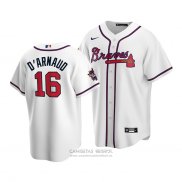 Camiseta Beisbol Hombre Atlanta Braves Travis D'arnaud Replica 2021 Blanco