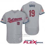 Camiseta Beisbol Hombre Baltimore Orioles 2017 Estrellas Y Rayas 19 Chris Davis Gris Flex Base