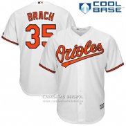 Camiseta Beisbol Hombre Baltimore Orioles 35 Brad Brach Blanco Cool Base