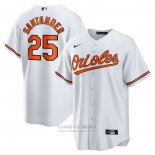 Camiseta Beisbol Hombre Baltimore Orioles Anthony Santander Replica Blanco