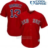 Camiseta Beisbol Hombre Boston Red Sox 13 Hanley Ramirez Rojo Cool Base Jugador