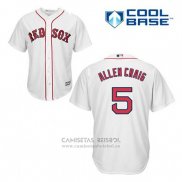 Camiseta Beisbol Hombre Boston Red Sox 5 Allen Craig Blanco Primera Cool Base