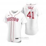 Camiseta Beisbol Hombre Boston Red Sox Chris Sale Autentico 2020 Alterno Blanco